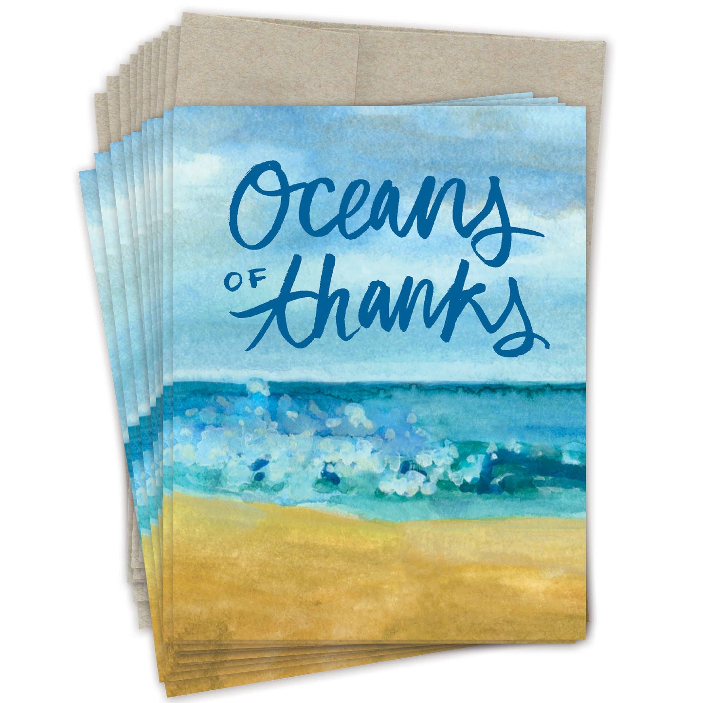 Oceans Of Thanks Boxed Notecard - Set of 10