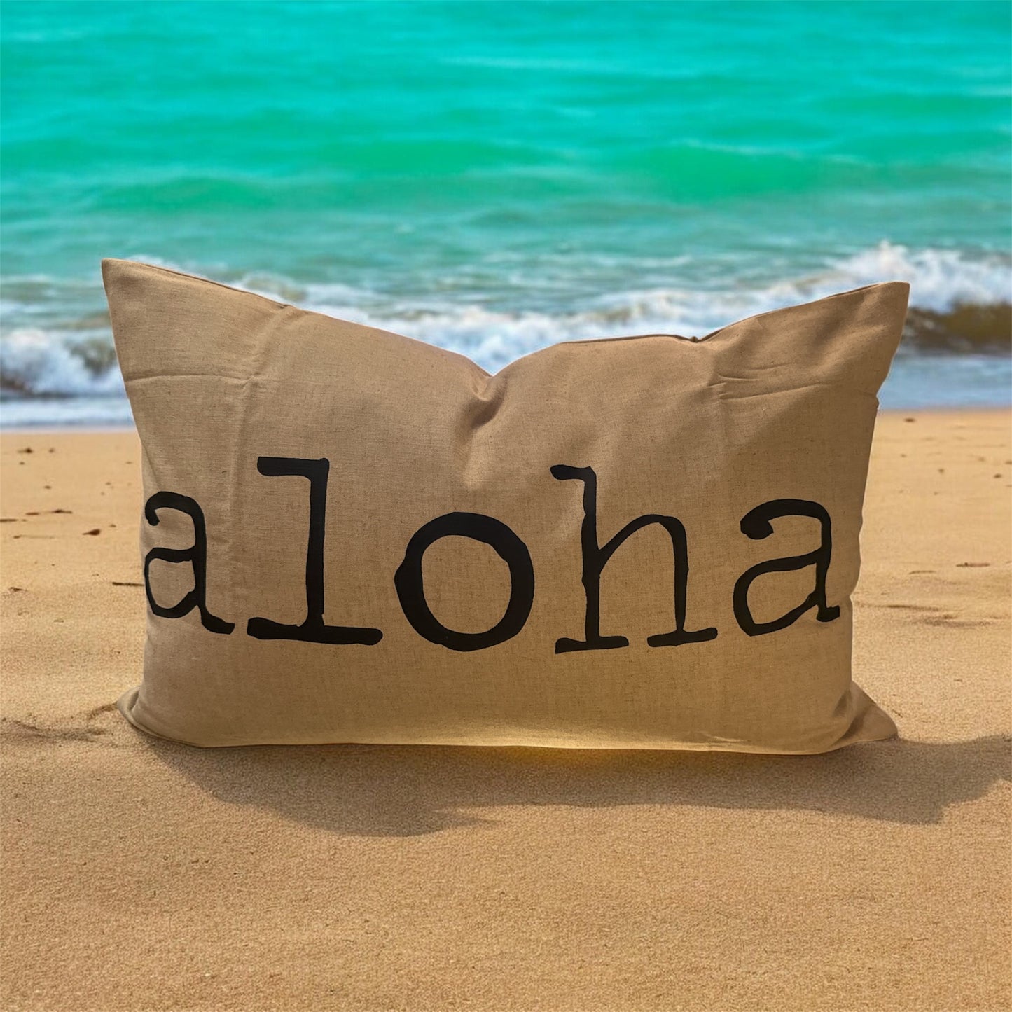 Rectangle Screenprint Aloha | Maui Pillow Cover  | 16 x 24