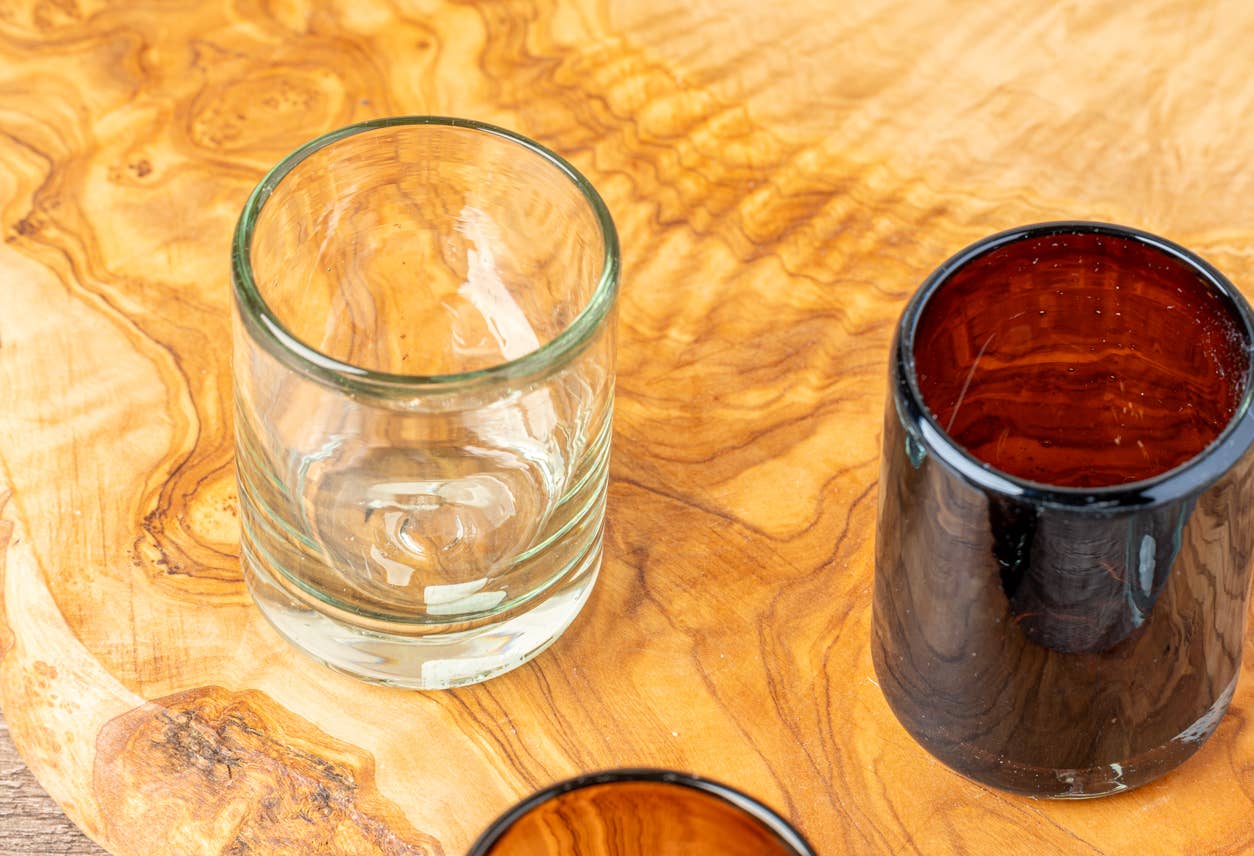 Handblown Shooter Glasses - Clear
