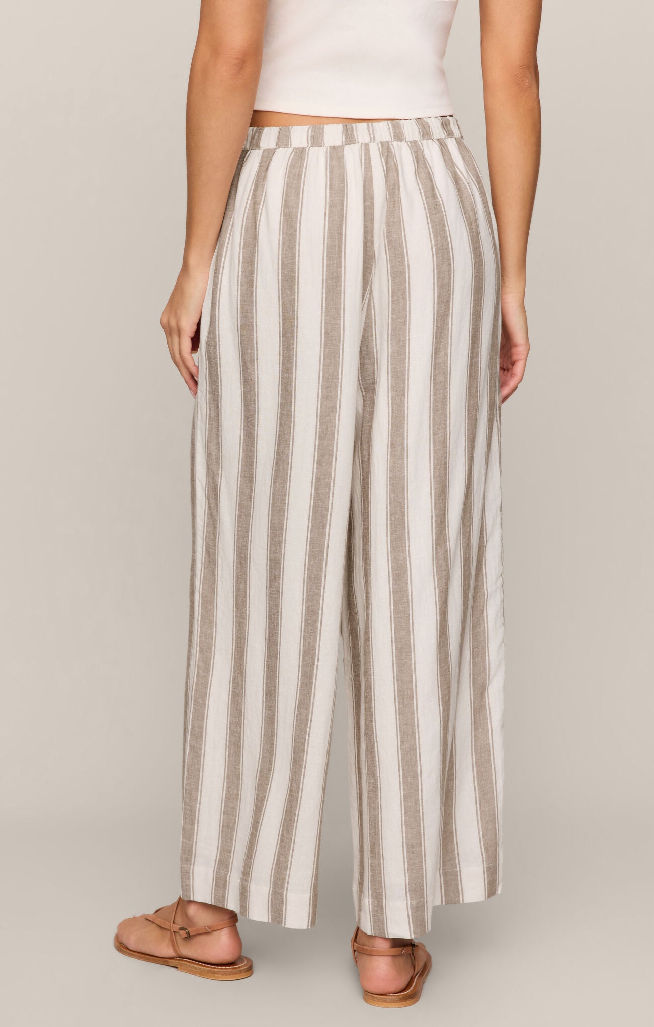 The Perfect Striped Pant | Light Toffee