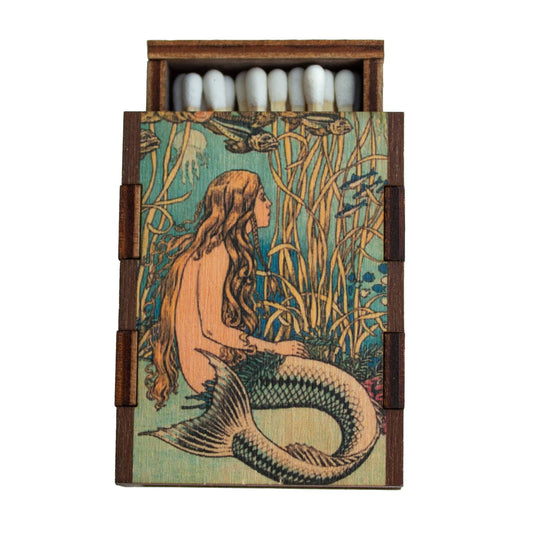Matches • Fantasy Mermaid Wooden Matchbox • Candle Accessory