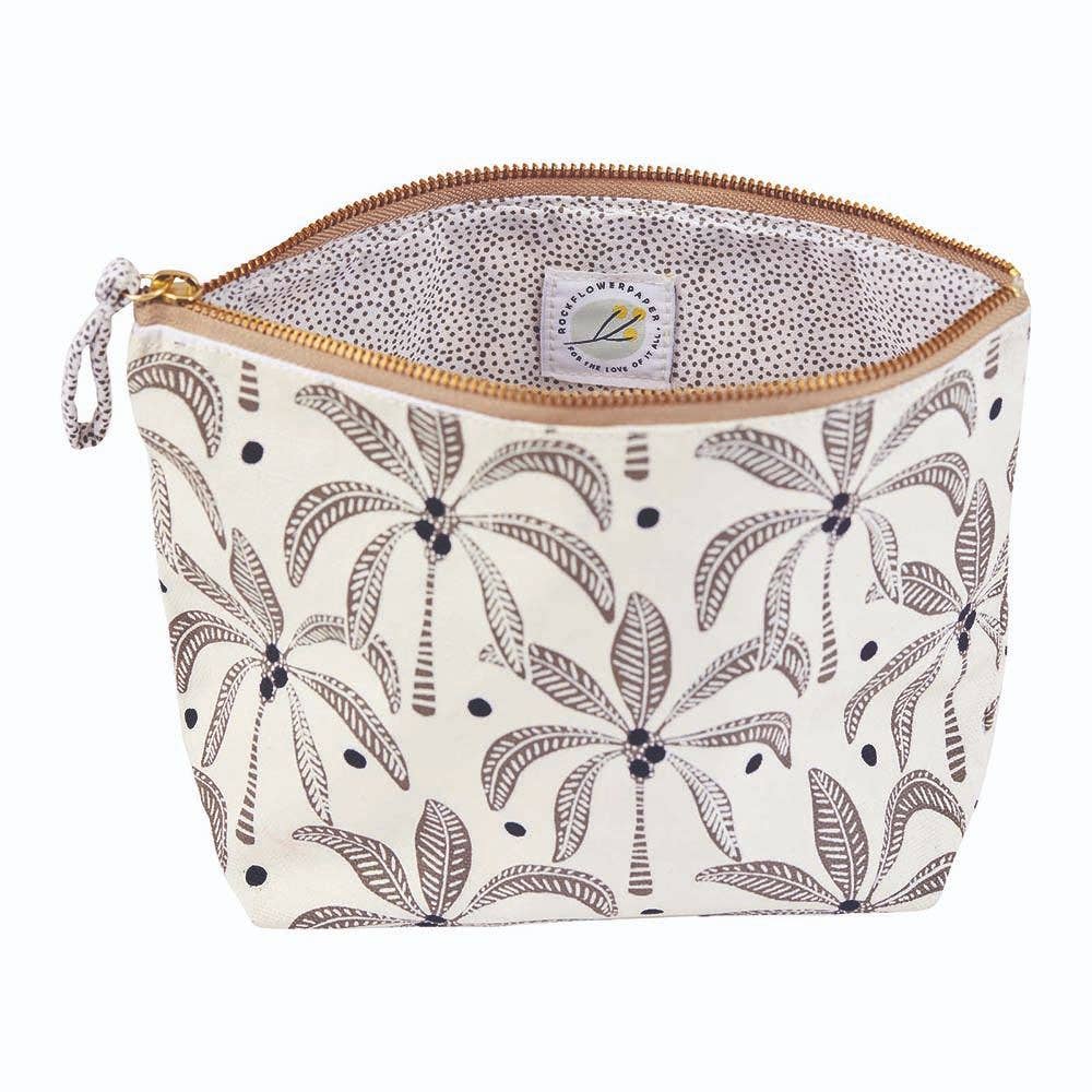 Palm Bunch Medium Canvas Pouch