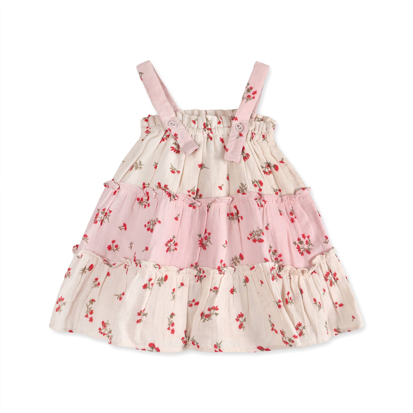 Bijou Tiered Floral Baby Dress + Bloomer (Organic)