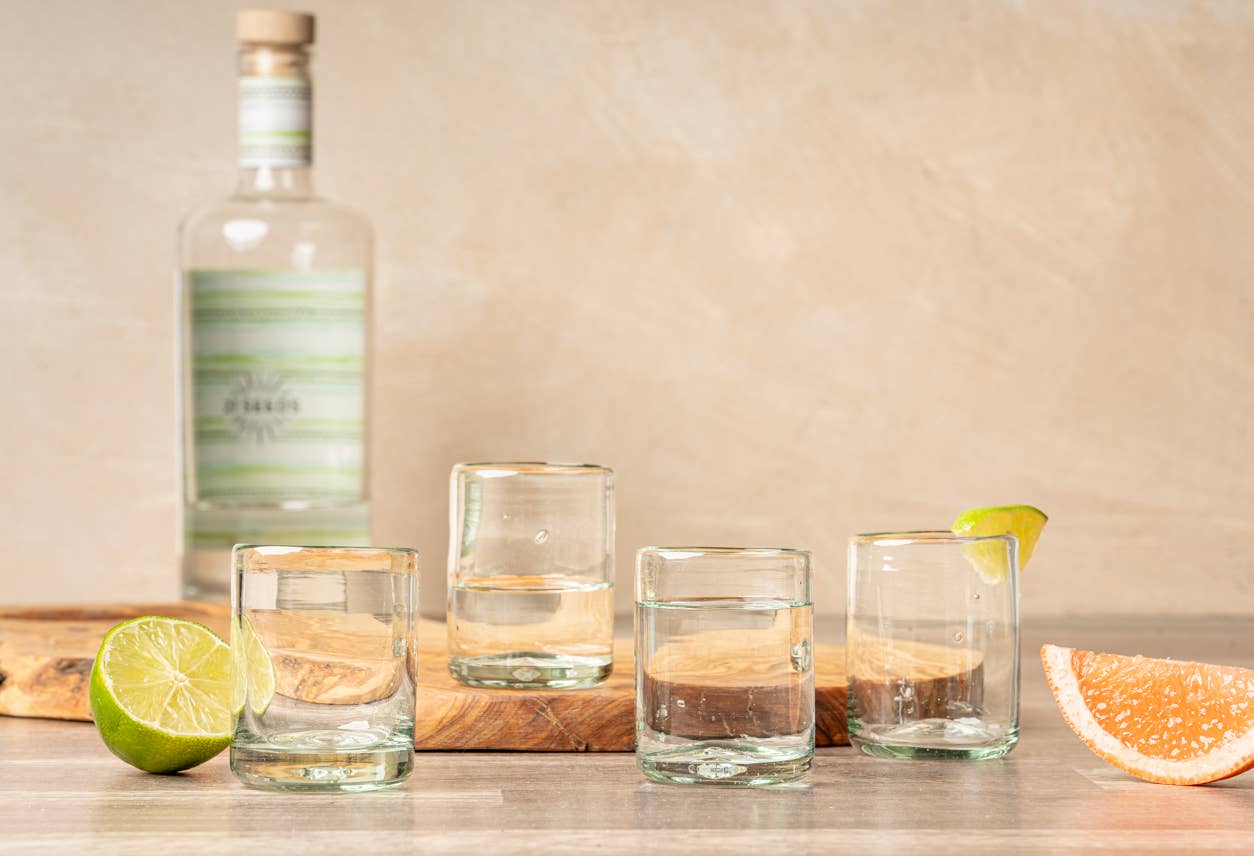 Handblown Shooter Glasses - Clear