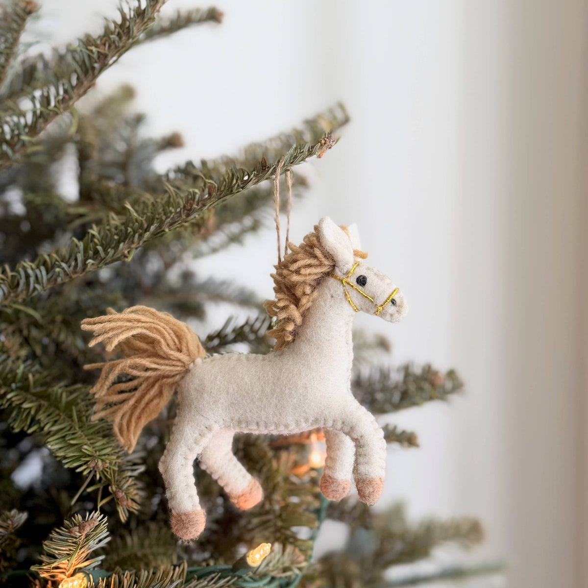 Felt Horse Ornament - Set of 6