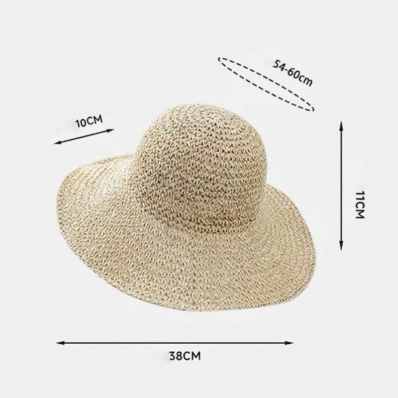 Trendy Wide Brim Woven Straw Sun Hat MK2COK6W6HAT56