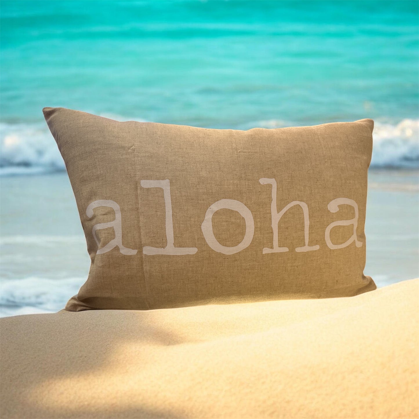 Rectangle Screenprint Aloha | Maui Pillow Cover  | 16 x 24