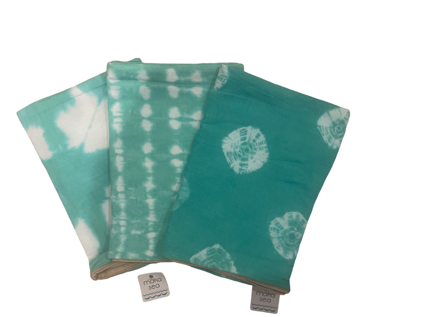 Aqua Shibori Bed or Table Runner | Final Sale