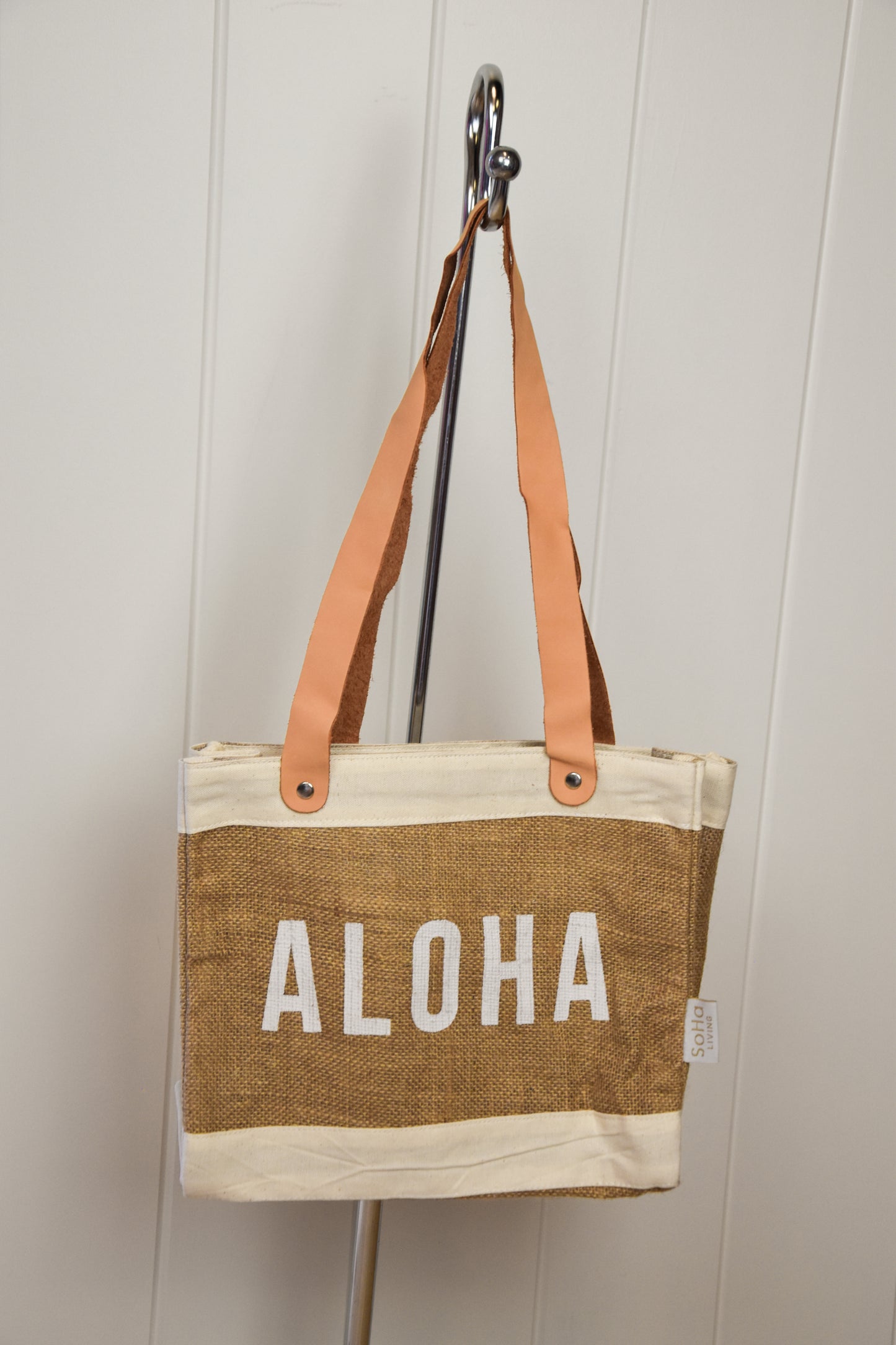 Jute and Canvas Market Tote |  Aloha/Maui