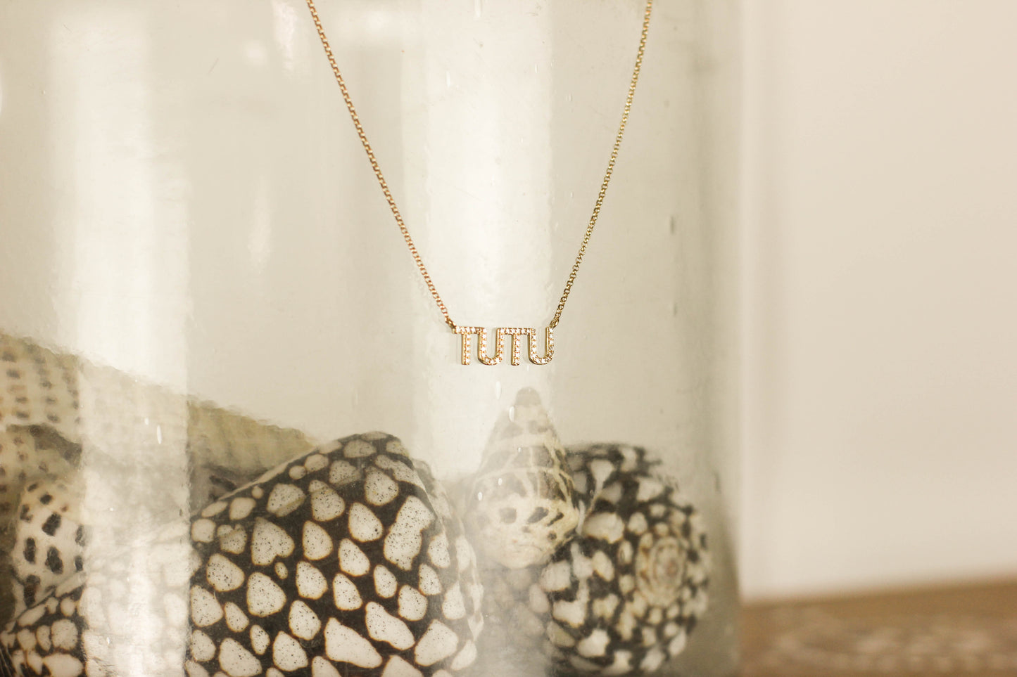 14K Gold Micro Pavé Necklace | TUTU