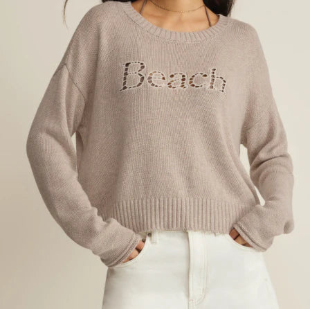 Sweater | Embroidered | Beach | Natural Sweater