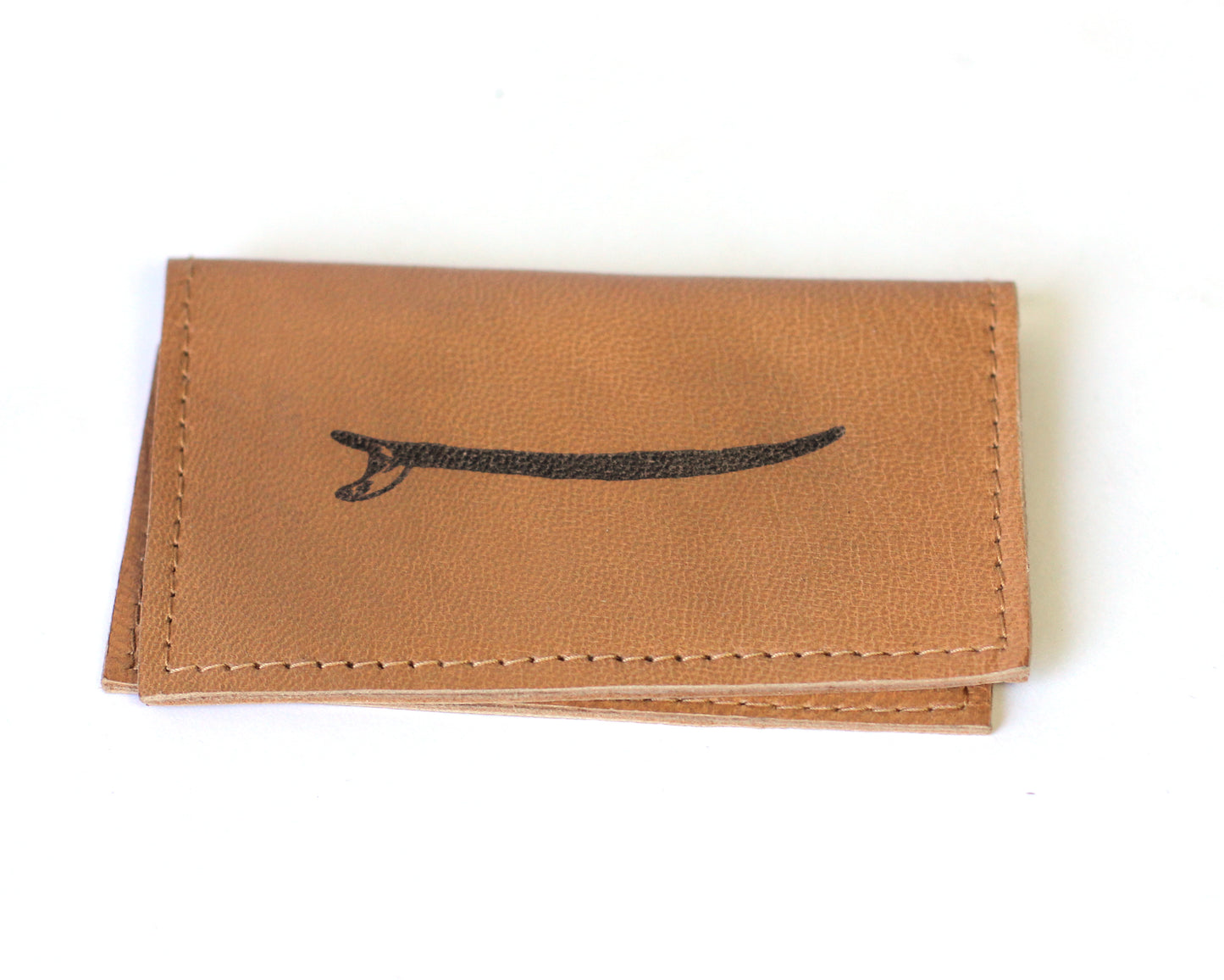 Leather Business Card Holder | Surfboard embossed | Assorted colors