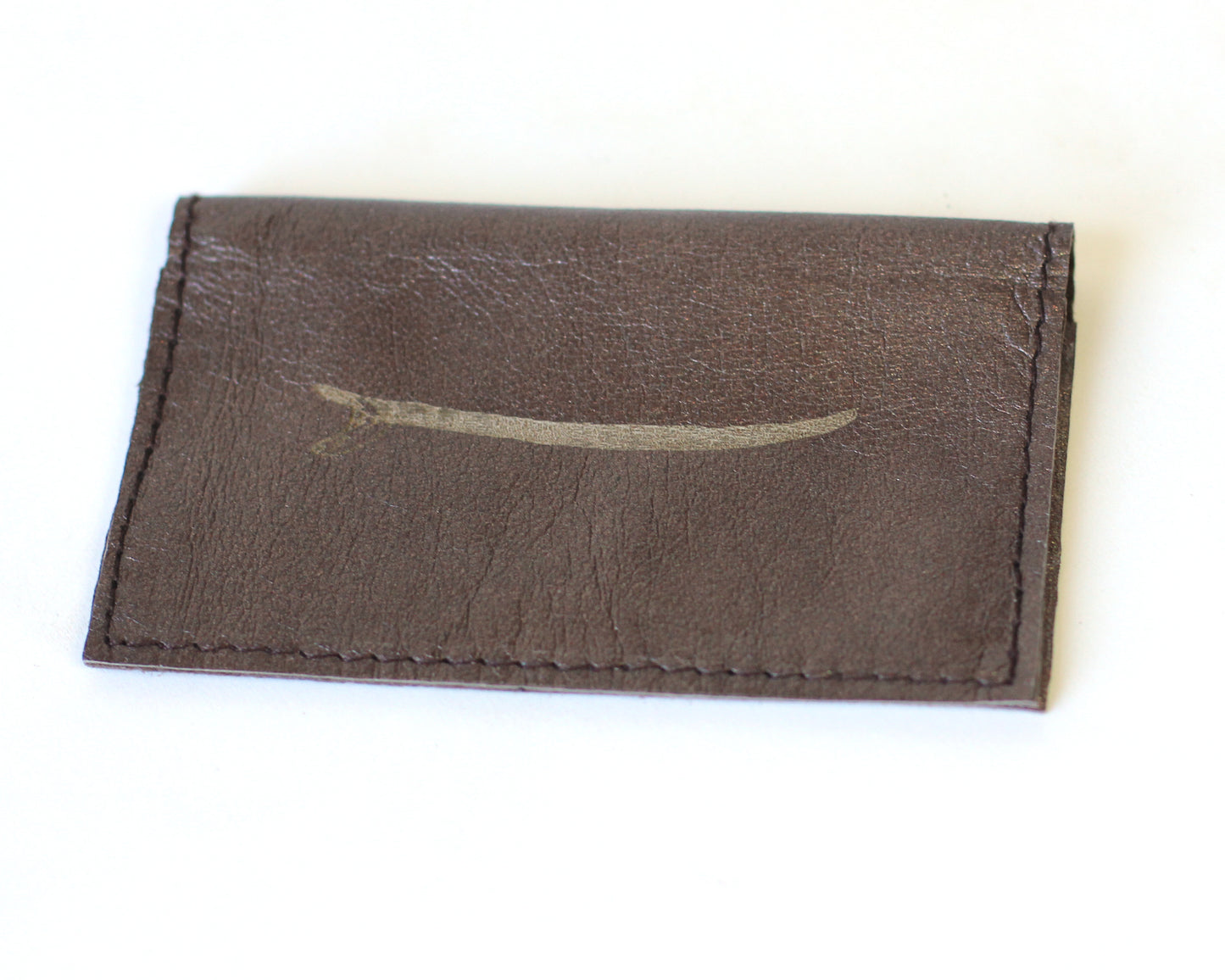 Leather Business Card Holder | Surfboard embossed | Assorted colors