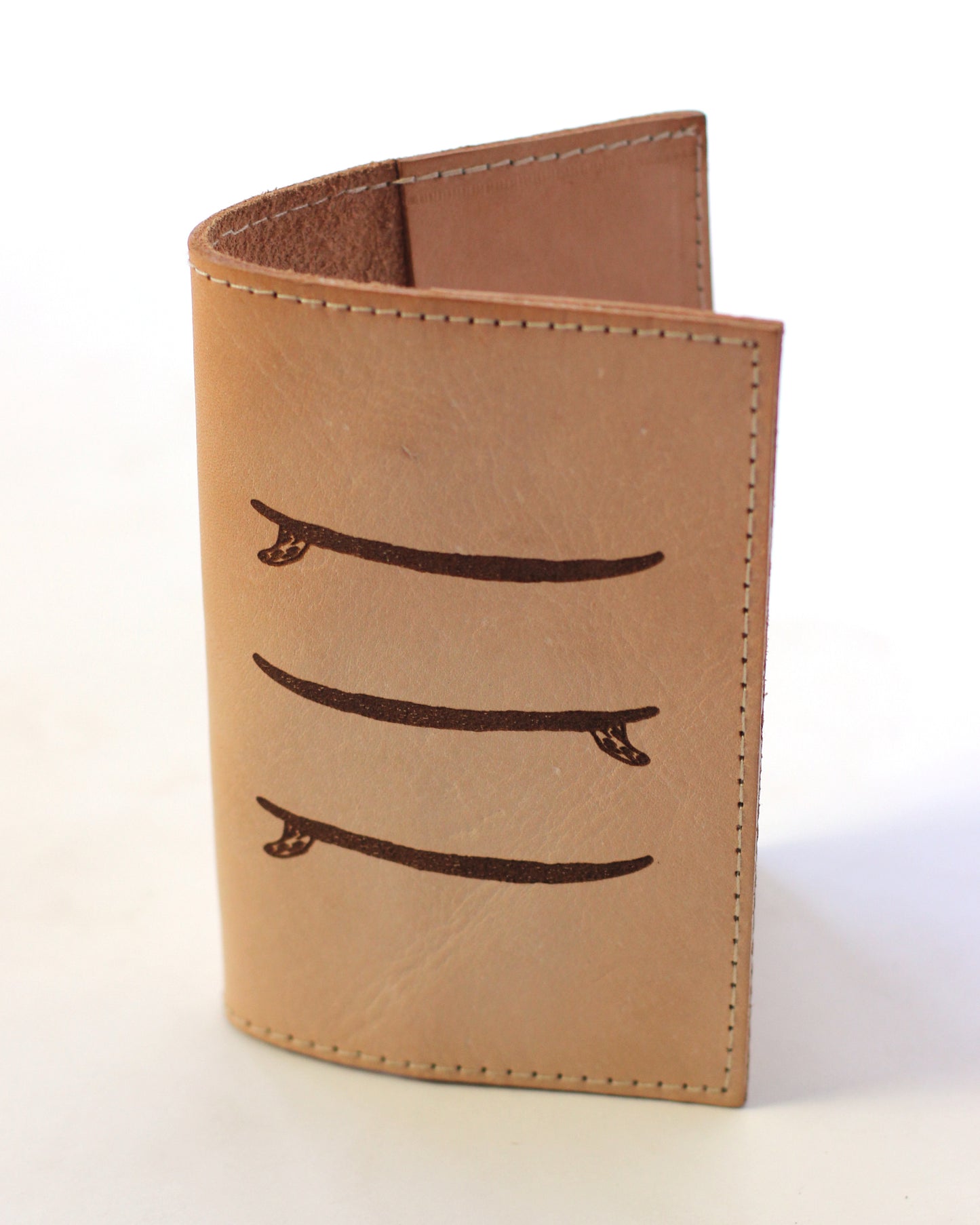 Leather Passport Holder | Surfboard Trio | Assorted colors