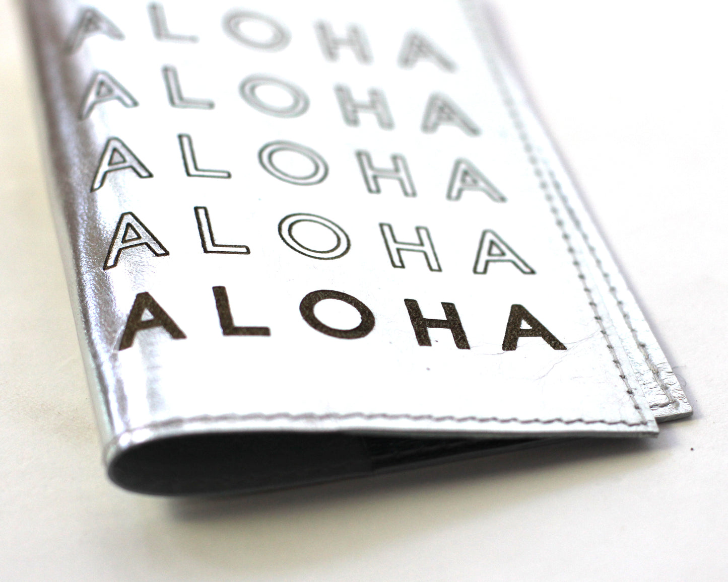 Leather Passport Holder | Infinity Aloha embossed | Assorted colors