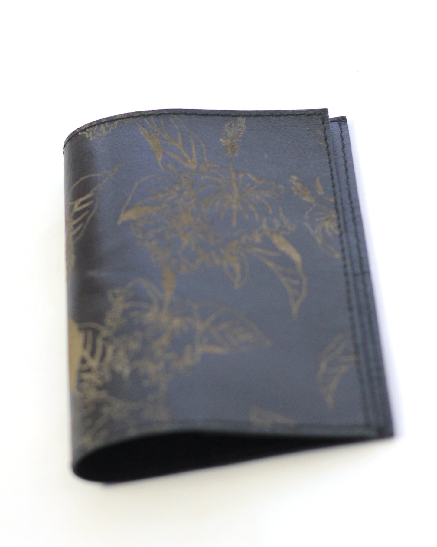 Leather Passport Holder | Tropical flowers embossed | Assorted colors