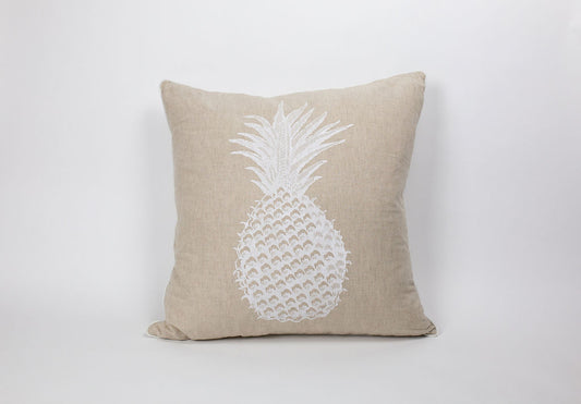 Maka Sea Linen Square Pillow | Large Pineapple