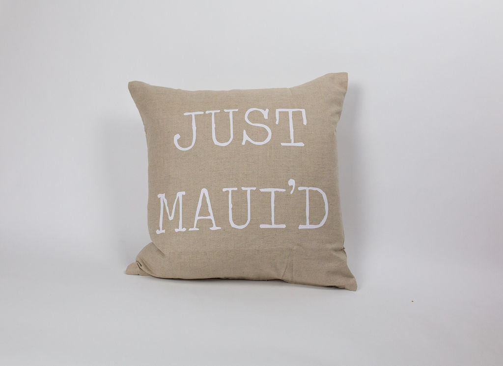 Maka Sea Screen-printed Linen Square Pillow | Wedding Collection