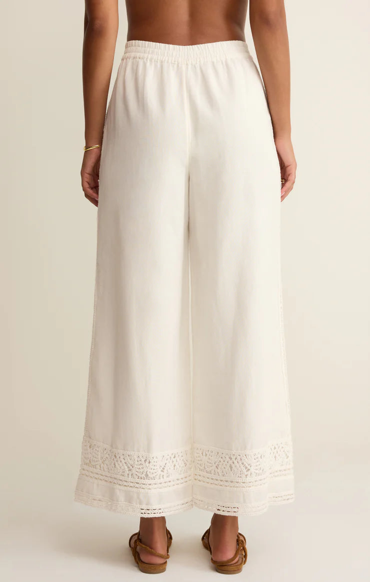 Scout Embroidered Pants | White