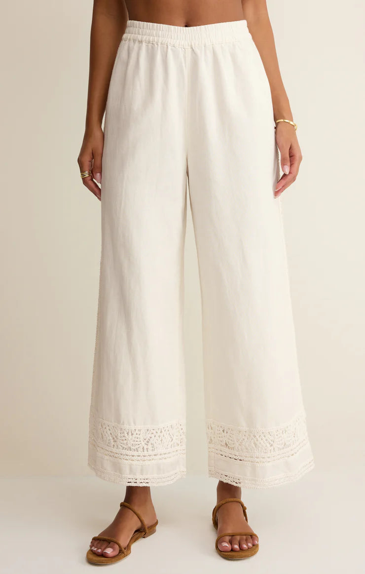 Scout Embroidered Pants | White