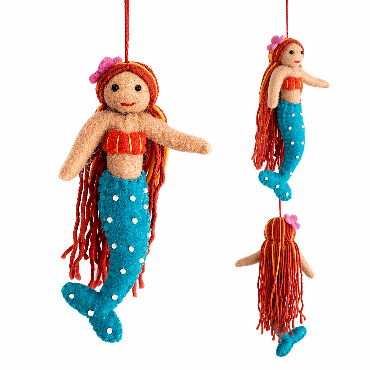 Felt Ornament - Red Hair Mermaid