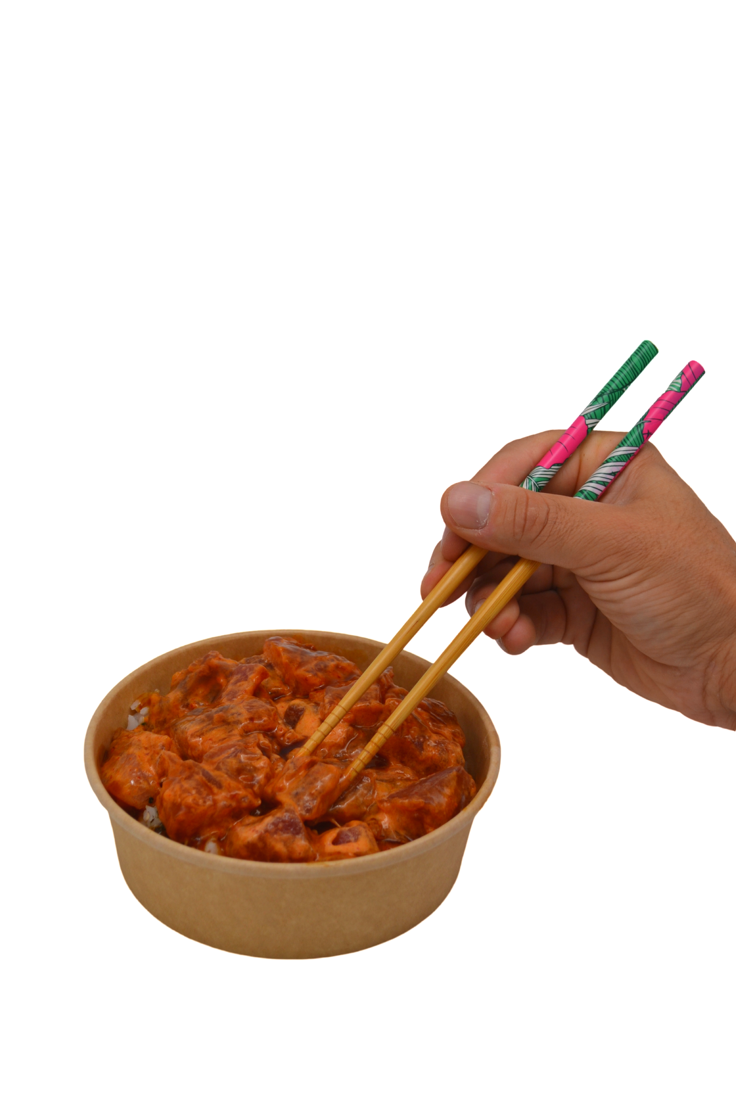 "Magenta Hibiscus" Reusable Bamboo Chopsticks