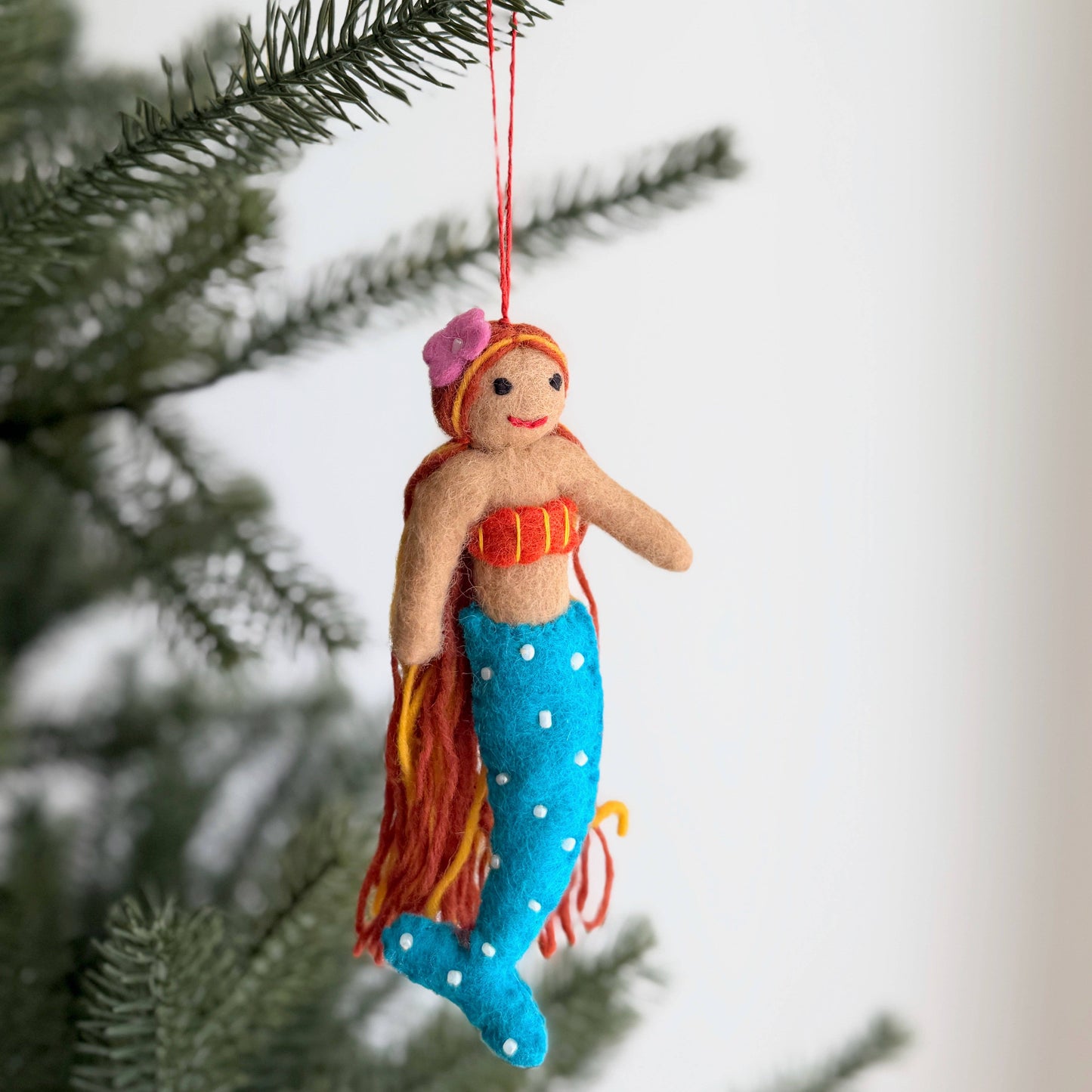 Felt Ornament - Red Hair Mermaid