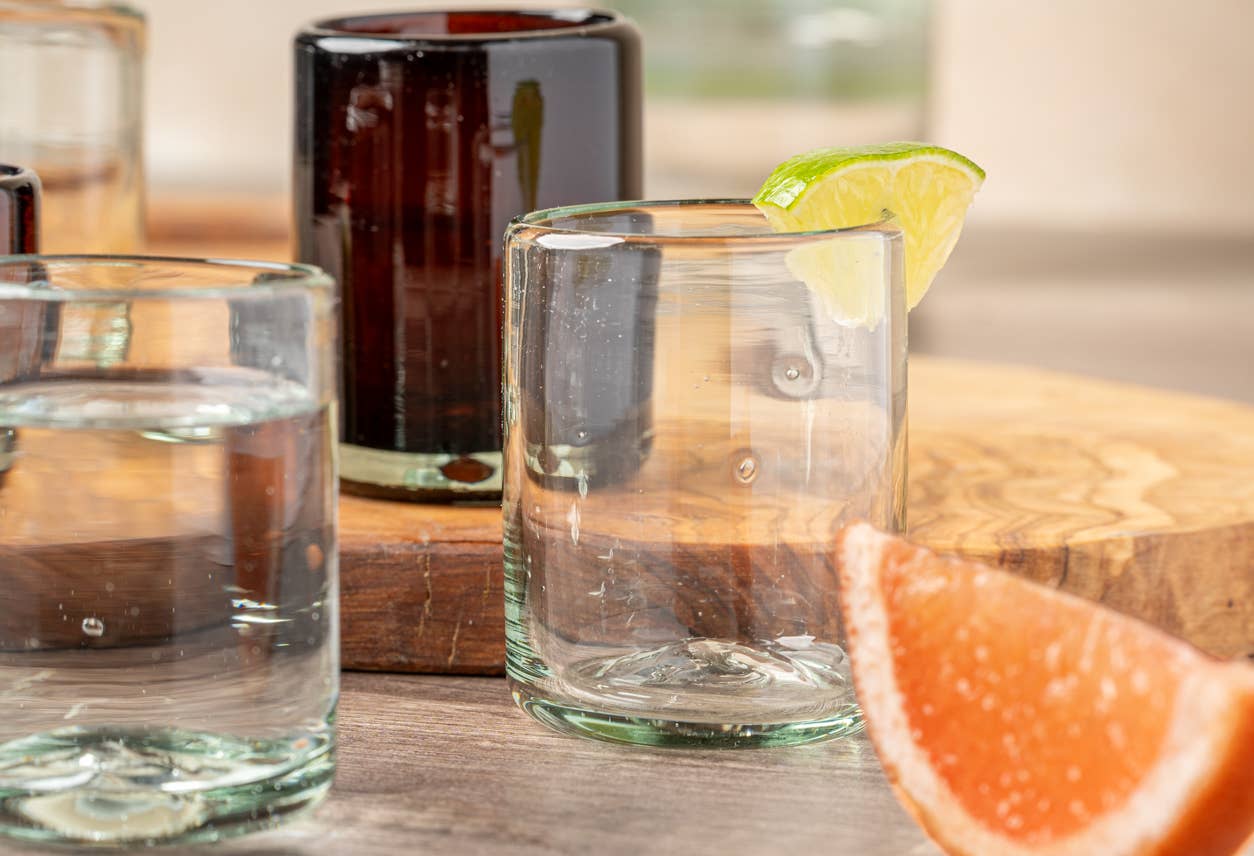 Handblown Shooter Glasses - Clear
