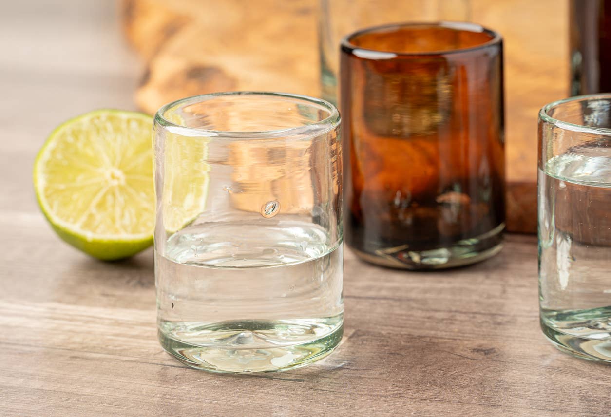 Handblown Shooter Glasses - Clear