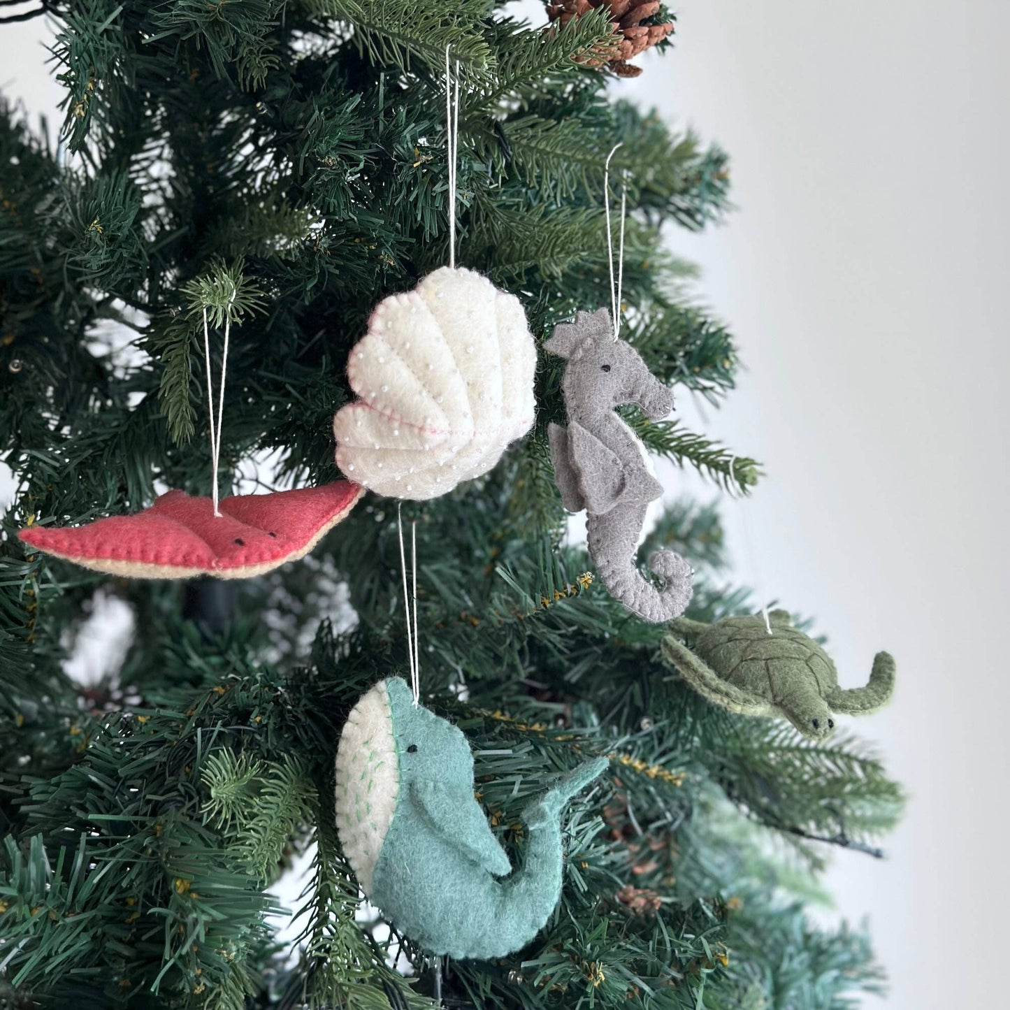 Felt Sea Animal Ornament - Set of 6