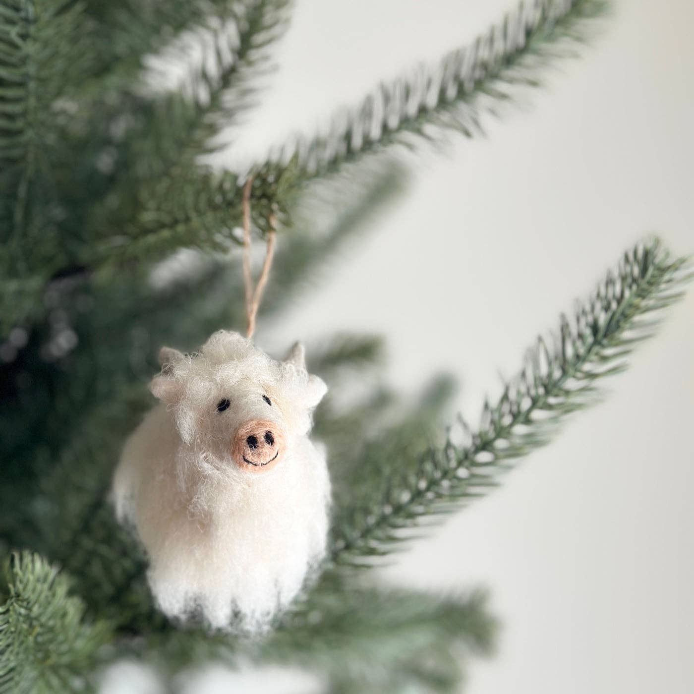 Felt Highland Cow Ornament