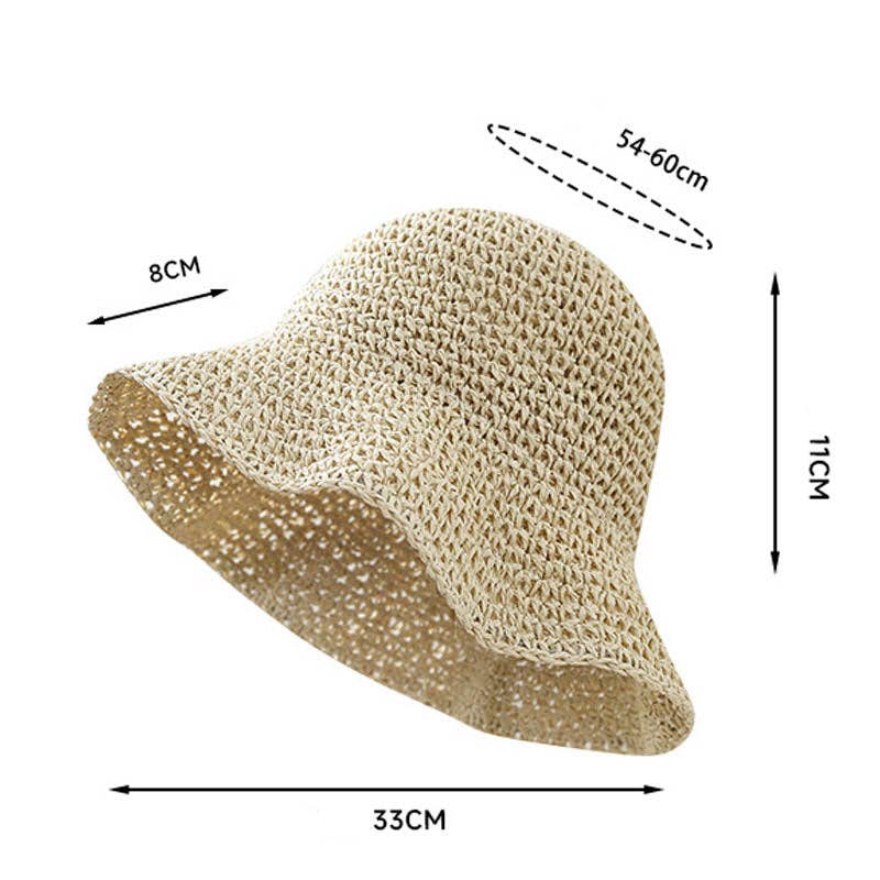 Trendy Wide Brim Woven Straw Sun Hat MK2COK6W6HAT56