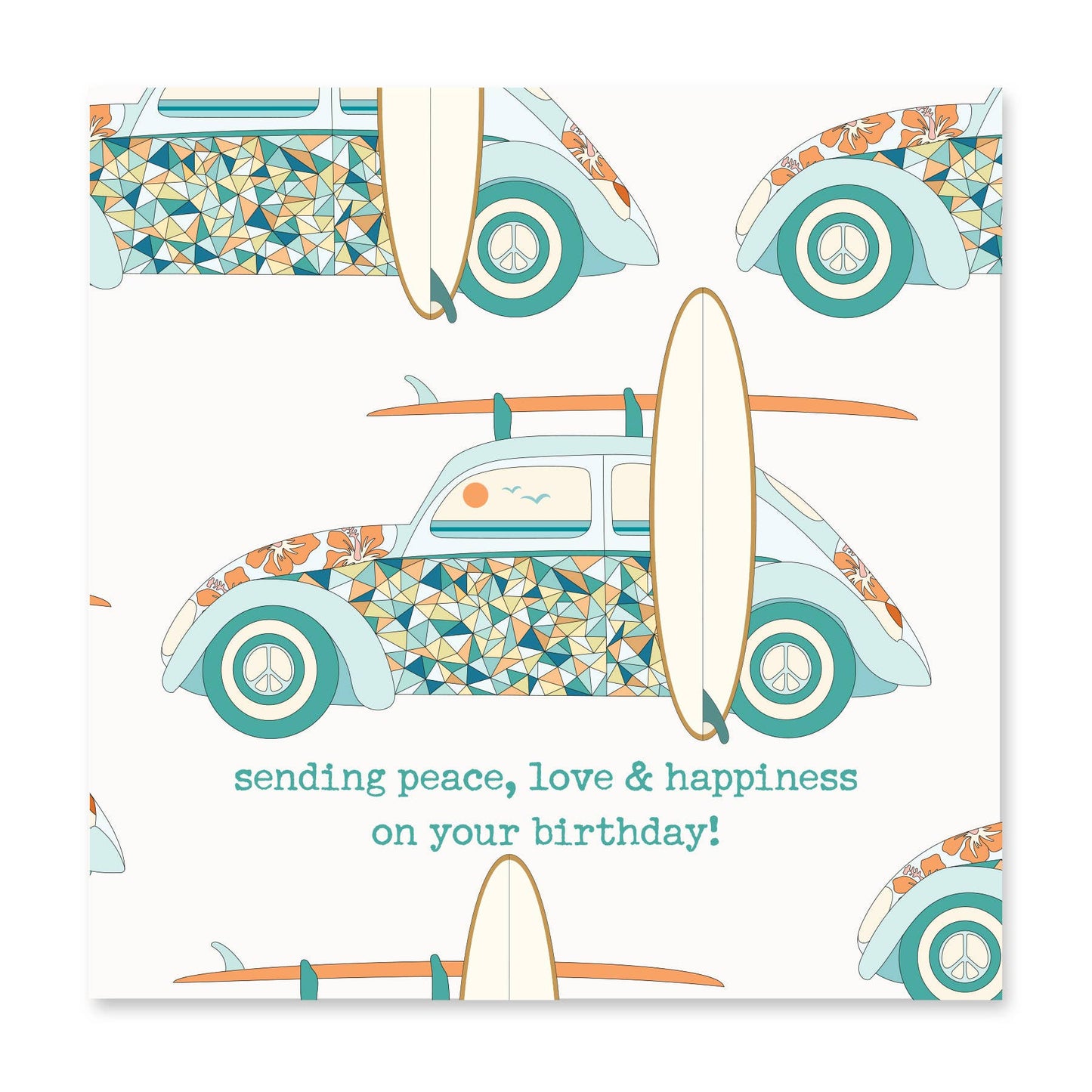 Sending Peace Love & Happiness! | Birthday Card