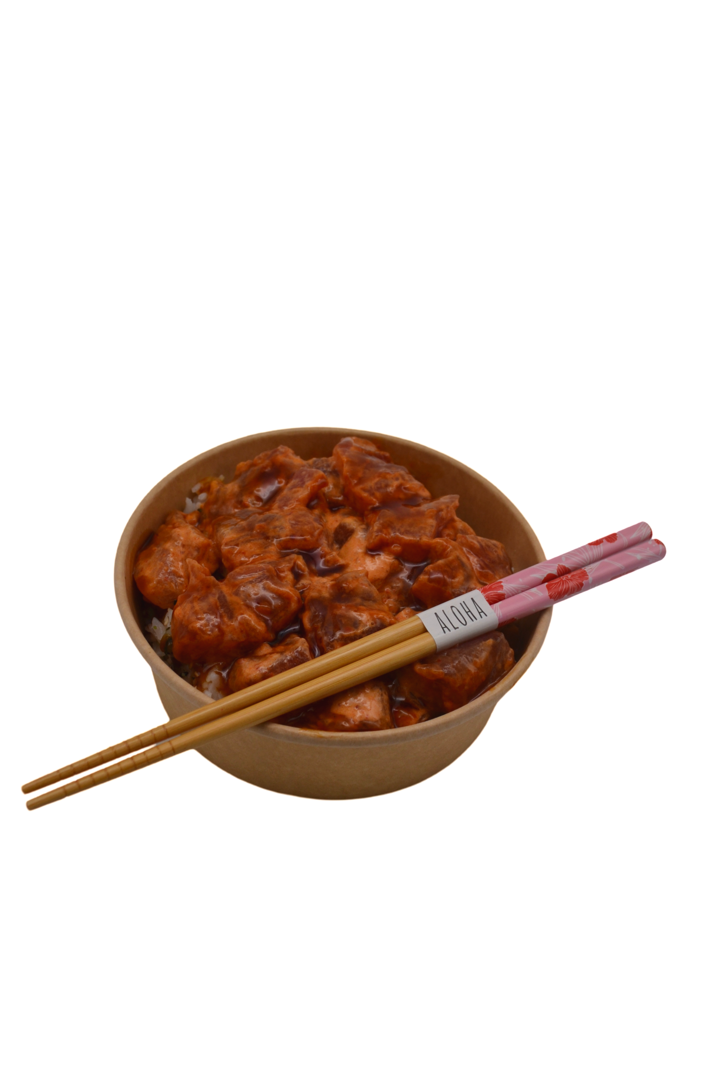 "Red Hibiscus" Reusable Bamboo Chopsticks (5 Pairs)