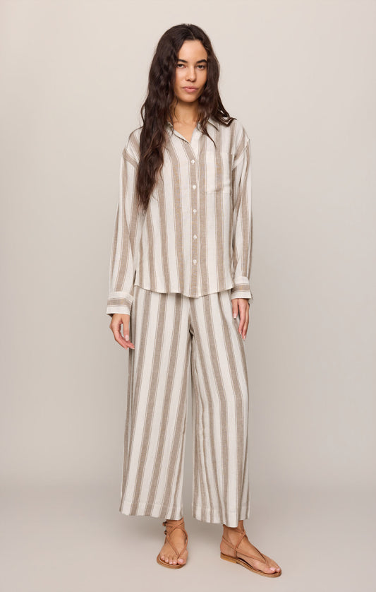 The Perfect Striped Pant | Light Toffee