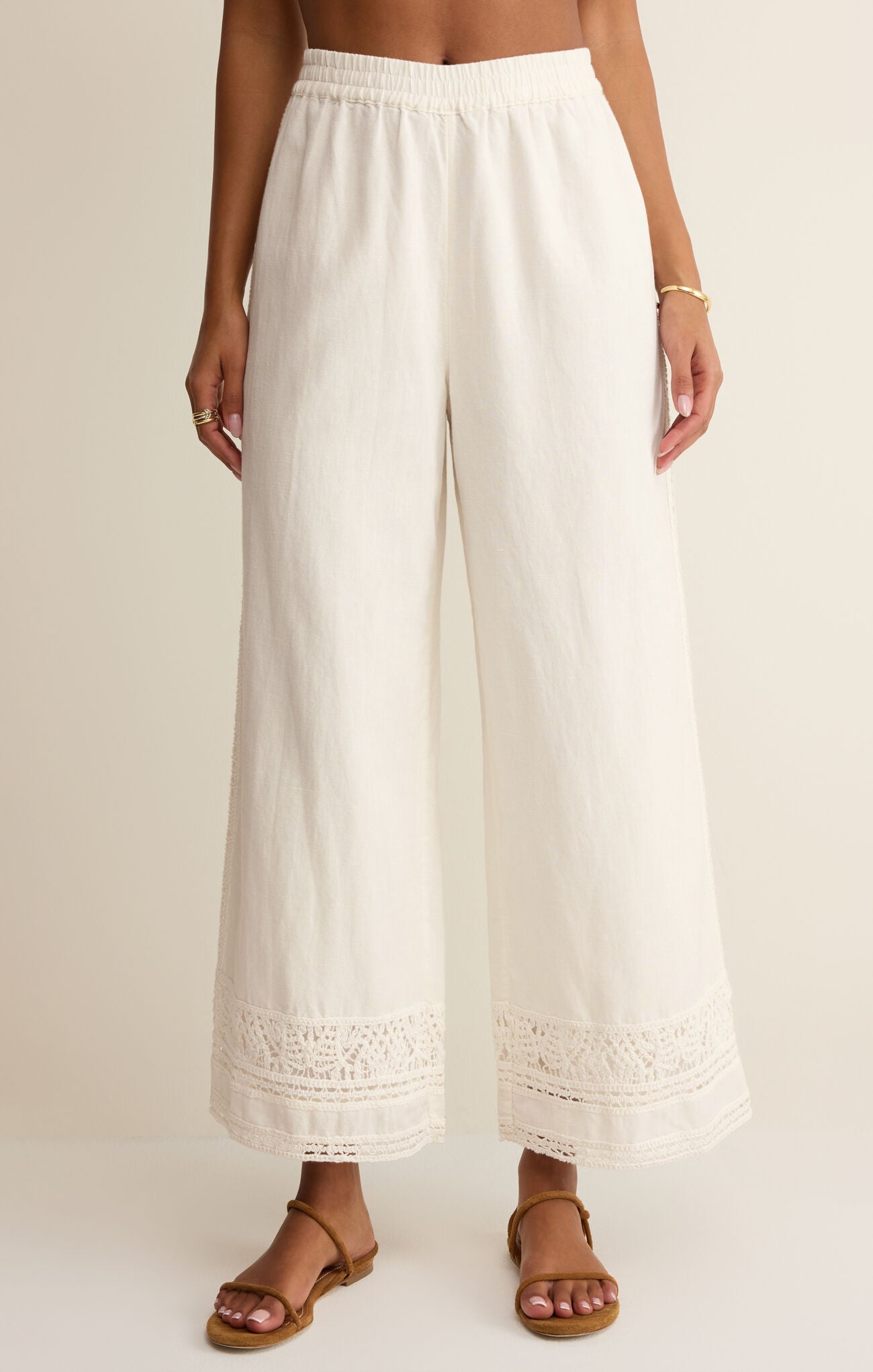 Scout Embroidered Pants | White