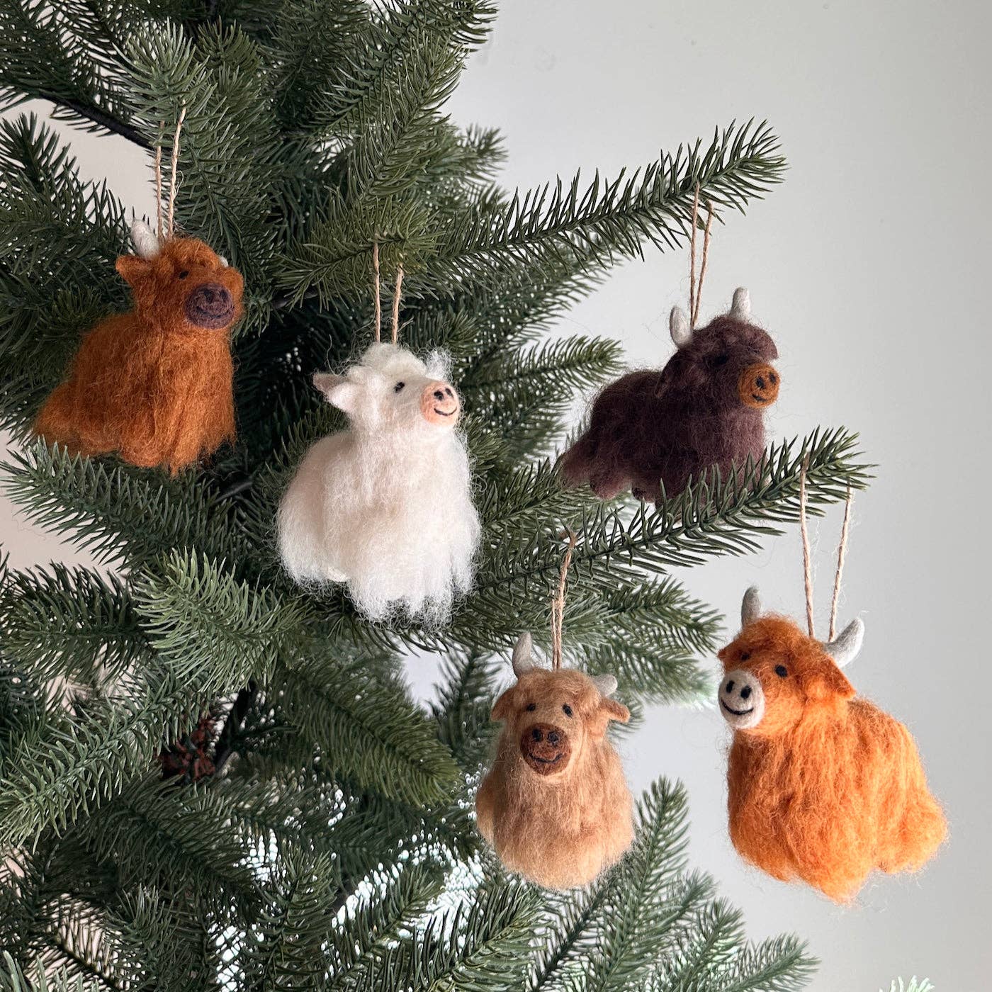 Felt Highland Cow Ornament
