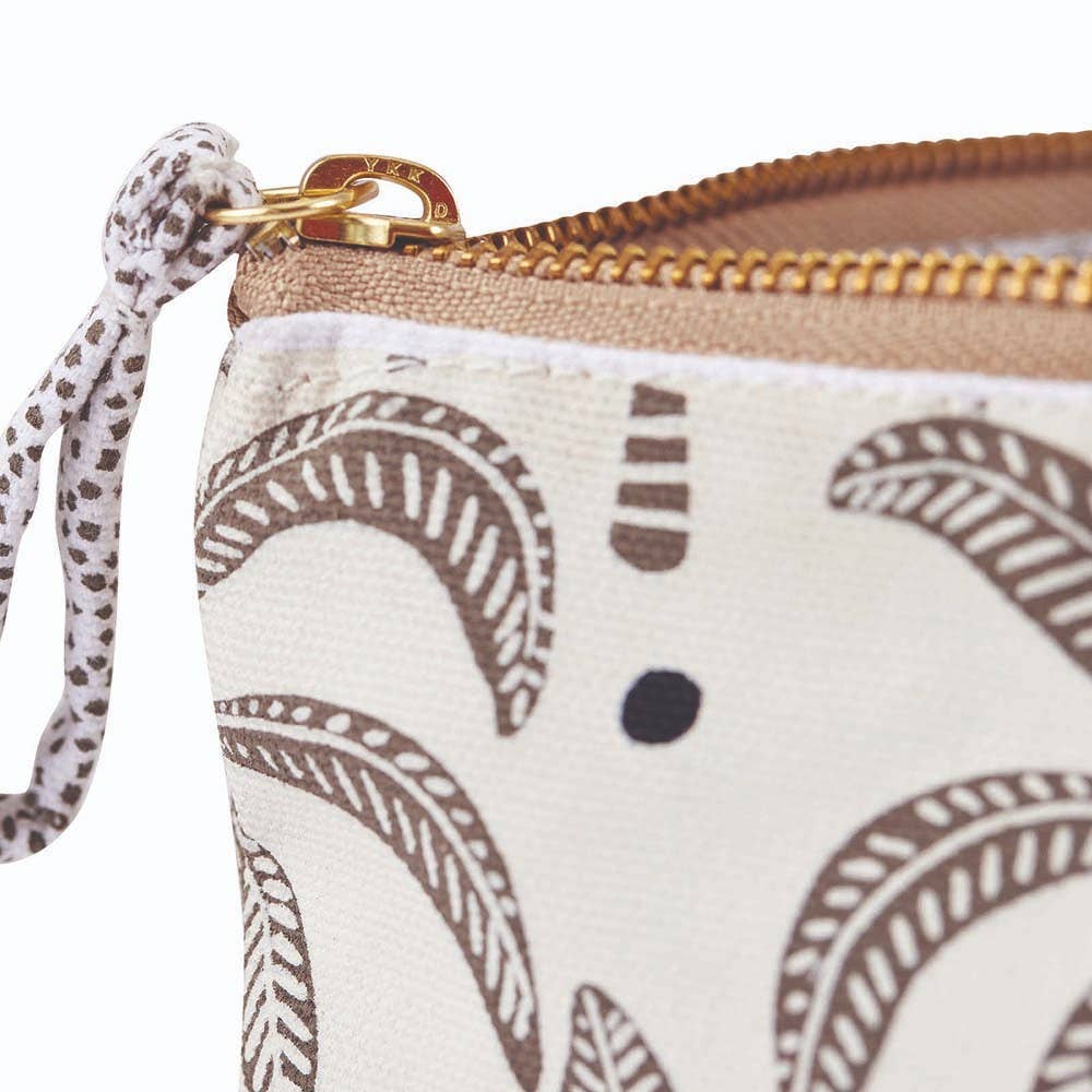 Palm Bunch Medium Canvas Pouch