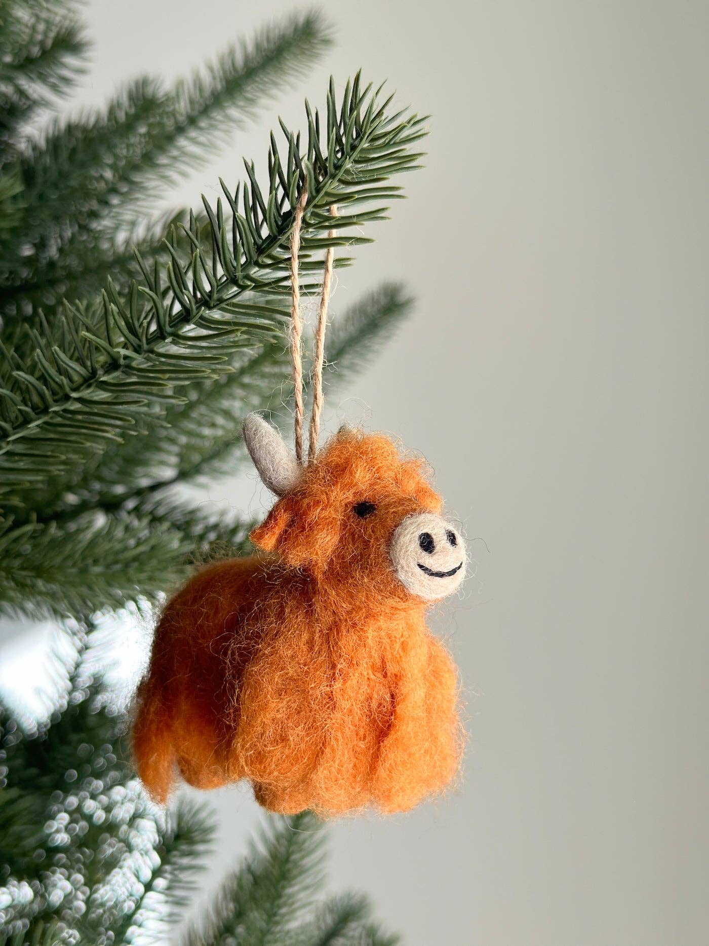 Felt Highland Cow Ornament