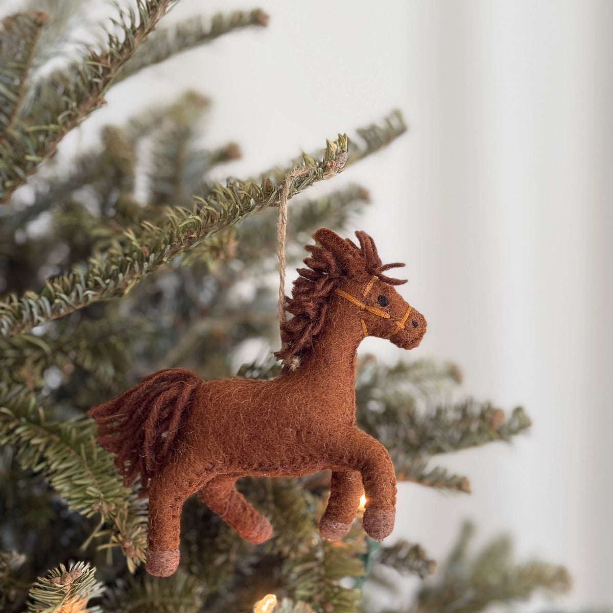 Felt Horse Ornament - Set of 6