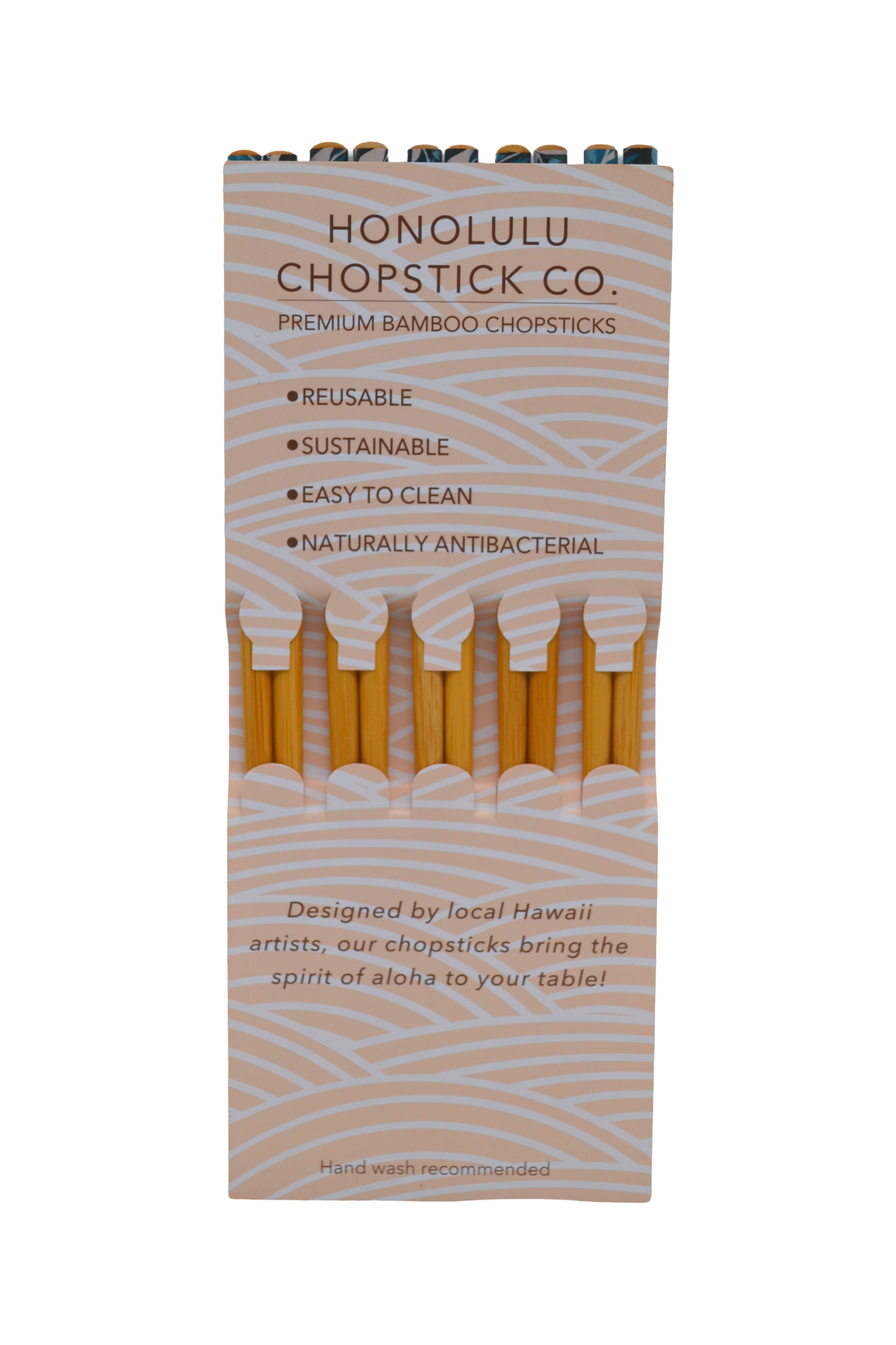 "Magenta Hibiscus" Reusable Bamboo Chopsticks