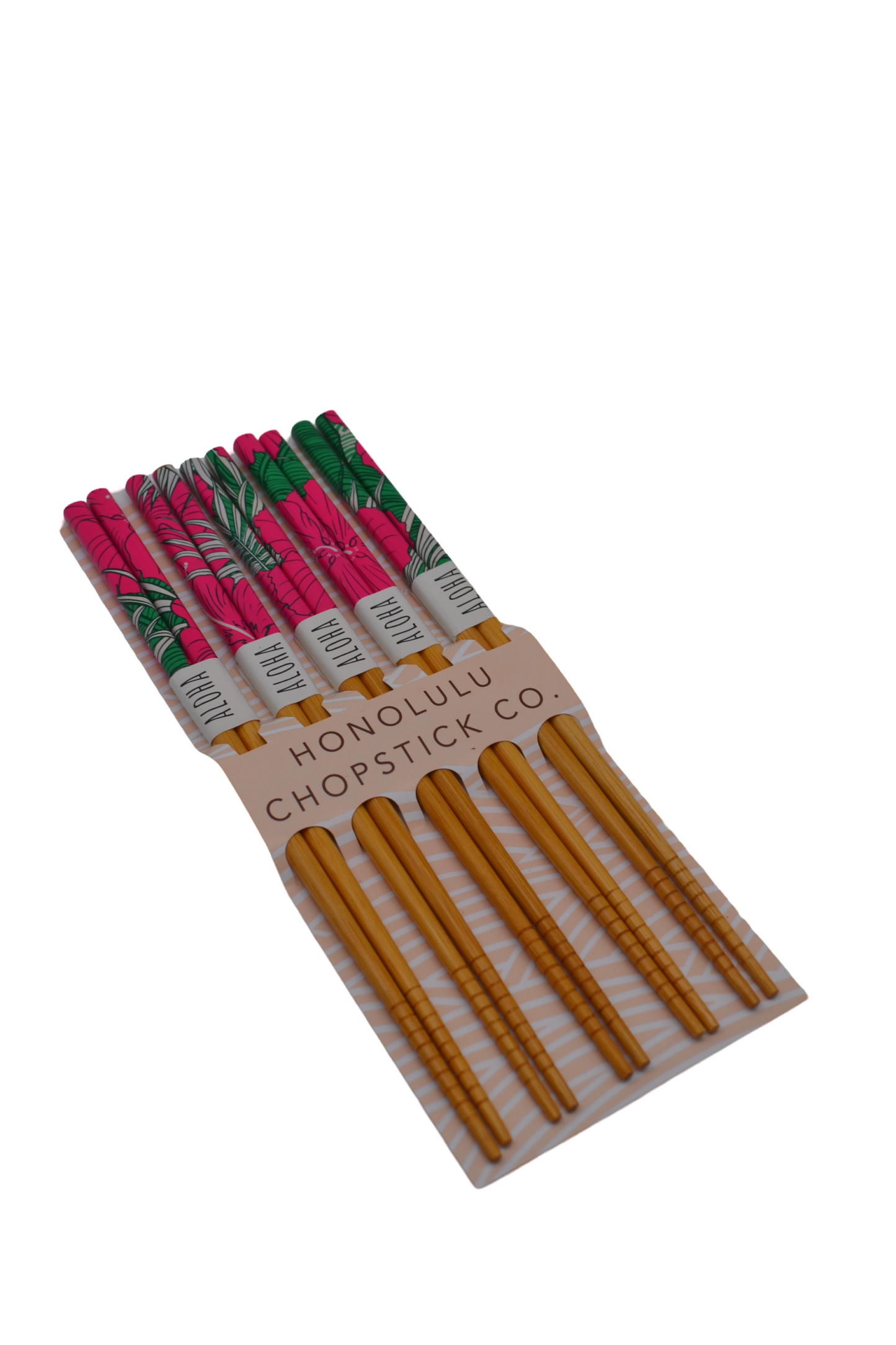 "Magenta Hibiscus" Reusable Bamboo Chopsticks