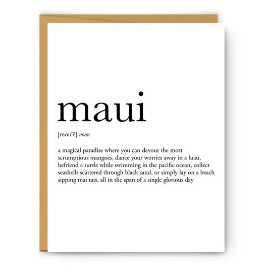 Maui Definition Card - Everyday Card