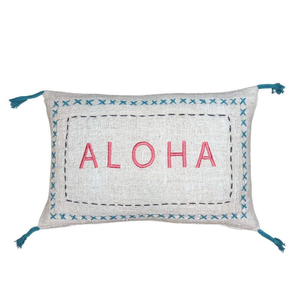 Maka Sea Textured Weave Rectangle Pillow | ALOHA