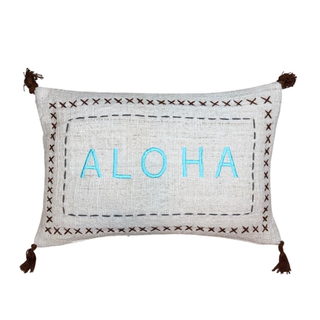 Maka Sea Textured Weave Rectangle Pillow | ALOHA