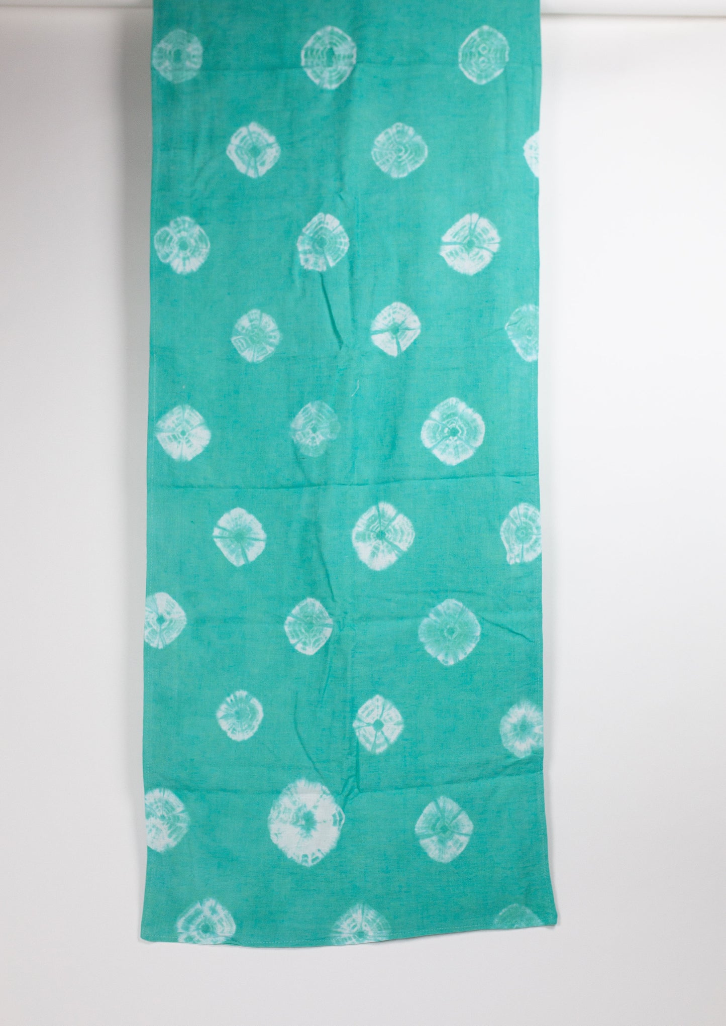 Aqua Shibori Bed or Table Runner | Final Sale