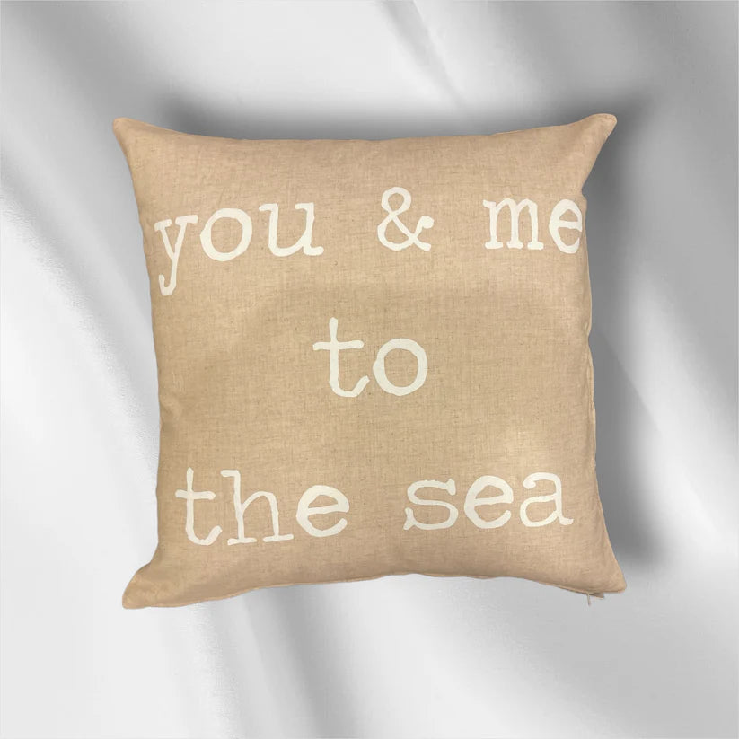 Maka Sea Linen Square Pillow | You and Me to the Sea